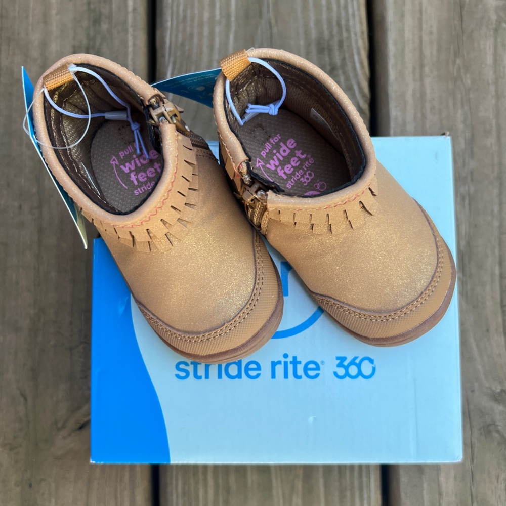 Stride Rite 360 Baby Girl‎ Bianca Fashion Boot Size 4M Baby Girl NEW